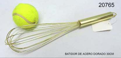 Imagen de BATIDOR DE ACERO DORADO 30CM 3.24